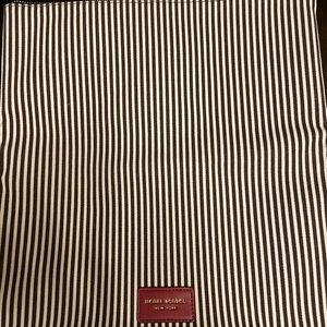 Henri Bendel Striped Canvas Foldover Clutch